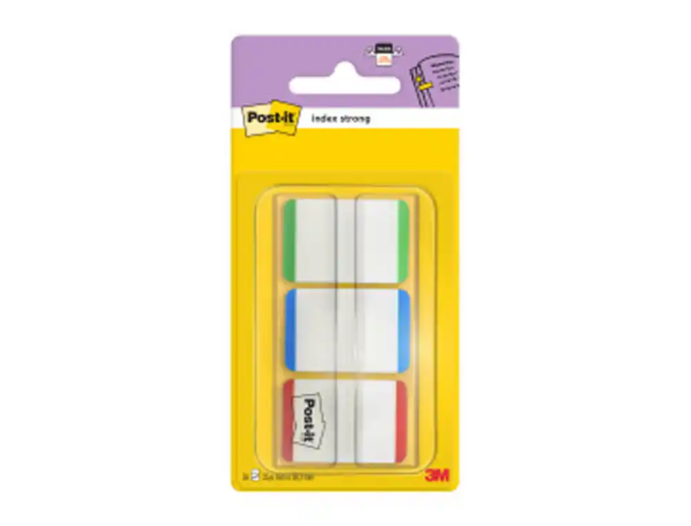 Banderitas Separadoras Post-Index Verde Rojo y Azul Dispensador Funda 3x22