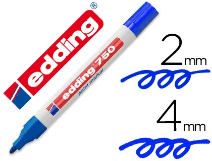 Rotulador Edding Punta Fibra 750 Azul Punta Redonda 3,5 mm