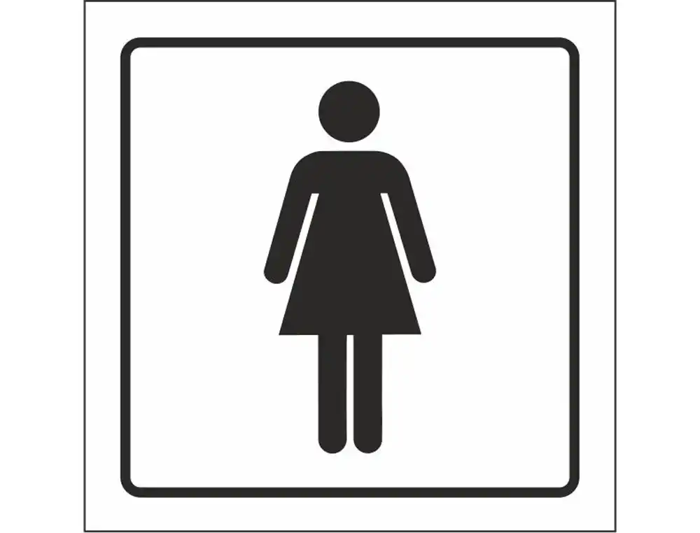 Pictograma Syssa Señal de Aseos Señoras en PVC 105x105 mm
