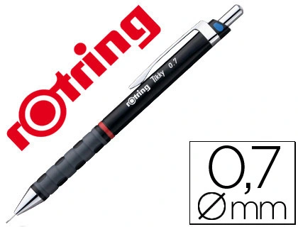 Portaminas Rotring Tikky 0,7 mm Negro
